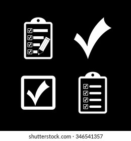 checklist - vector icon, set