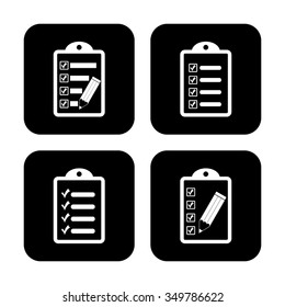 checklist - vector icon, set
