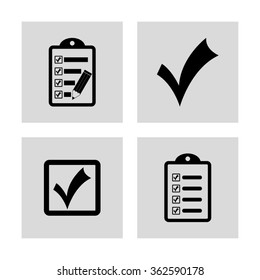 checklist - vector  icon; set