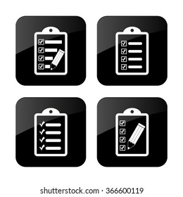 checklist  - vector icon; set
