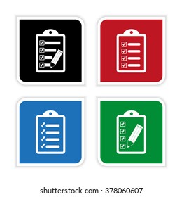 checklist   vector icon; set
