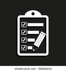 checklist -  vector icon with shadow