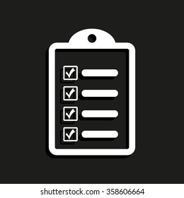 checklist -  vector icon with shadow