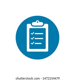 Checklist vector icon. Simple illustration isolated for graphic and web design.
