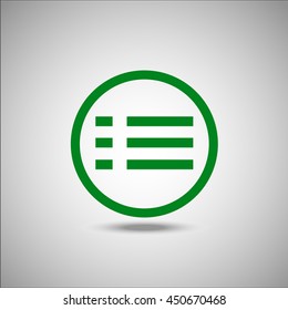Checklist vector icon. Style is flat rounded iconic symbol, checklist page icon is drawn with green color on a grey background.