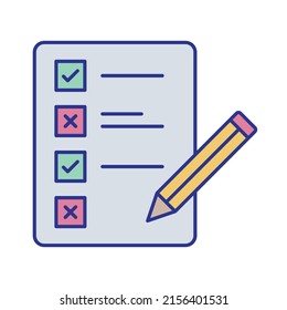 Checklist Vector icon which is suitable for commercial work and easily modify or edit it

