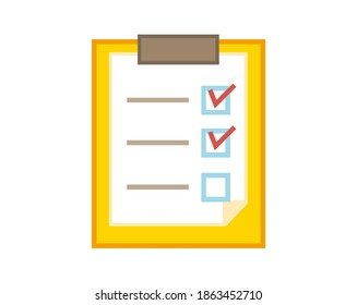 Checklist vector illustration.
Binder.　Stationery