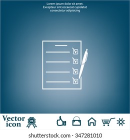 checklist, vector illustration
