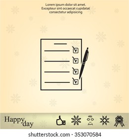 checklist, vector illustration