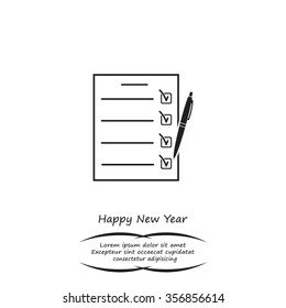 checklist, vector illustration