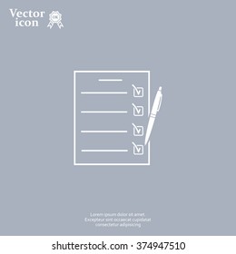 checklist, vector illustration