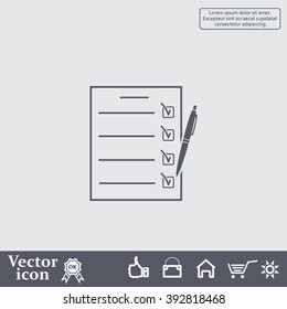checklist, vector illustration