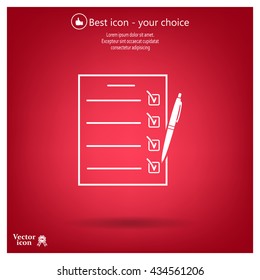 checklist, vector illustration