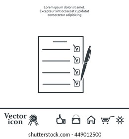 checklist, vector illustration