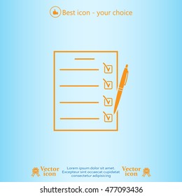 checklist, vector illustration