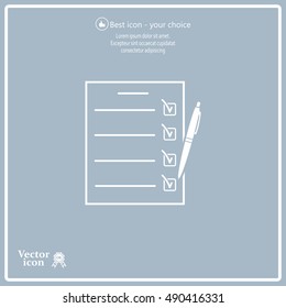 checklist, vector illustration