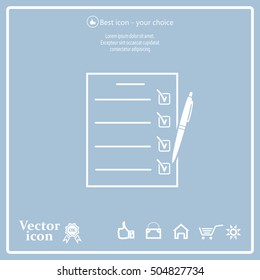 checklist, vector illustration
