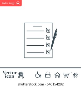 checklist, vector illustration