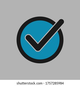 Ilustración vectorial de lista de comprobación, que se puede utilizar como un icono verdadero y otros.