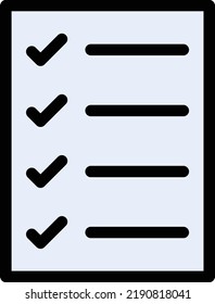 lista de comprobación Ilustración vectorial en un fondo transparente.Símbolos de calidad superior.Iconos vectores de trazo para el diseño de conceptos y gráficos.