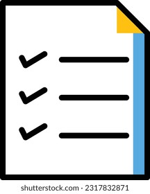 checklist Vector illustration on a transparent background. Premium quality symmbols. Line Color vector icons for concept and graphic design.