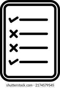 Checklist Vector Line Icon Design