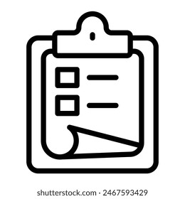 Checklist Vector Line Icon Design