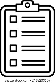 Checklist Vector Line Icon Design