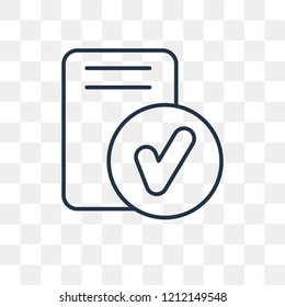 Checklist vector outline icon isolated on transparent background, high quality linear Checklist transparency concept can be used web and mobile