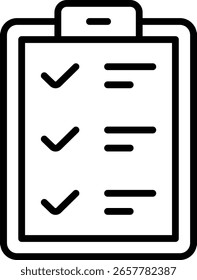 Checklist Vector for QA and Task Management, To-do list with tick marks, testing checklist for software projects