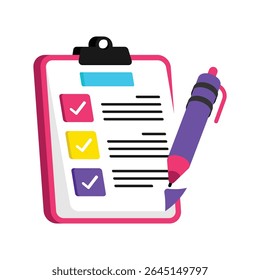 Checklist Vector style icon. Eps 10 file