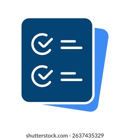 Checklist Vector for Task Completion. Marked to-do list illustration, goal achievement concept, productivity workflow.