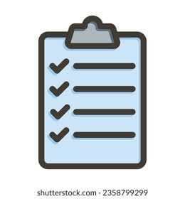 Checklist Vector Thick Line Filled Colors Icon For Personal And Commercial Use.
