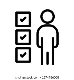 checklist vector thin line icon