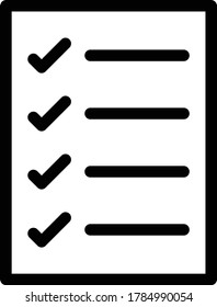 checklist vector thin line icon 
