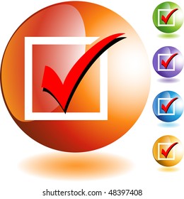 Checklist web button isolated on a background
