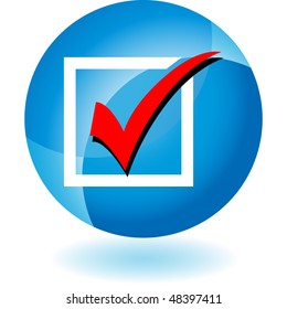 Checklist web button isolated on a background