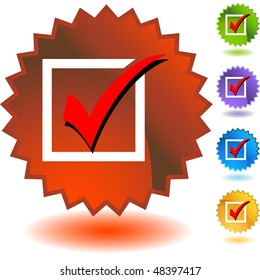 Checklist web button isolated on a background