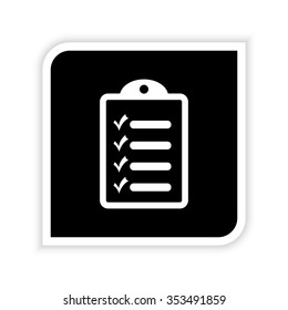 checklist -  white vector icon