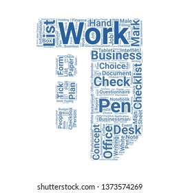 checklist word cloud. tag cloud about checklist