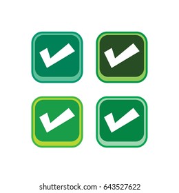 checklist yes color icon button game asset menu
