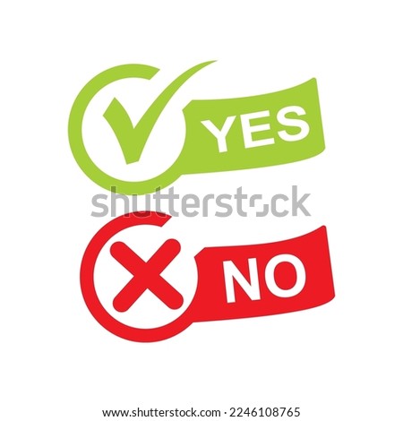 checklist yes and no icon symbol