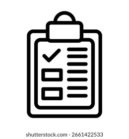ChecklistBoard Vector Line icon Design