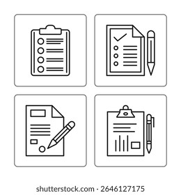 Checklists, Forms and Documentation Icons
