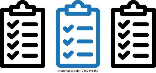 checklists icons for tasks and project management