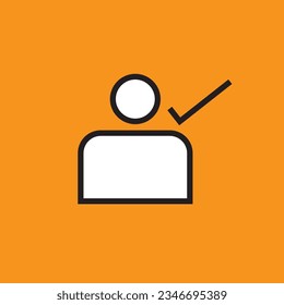 Marca de verificación confirma el perfil verificado y aprobado.