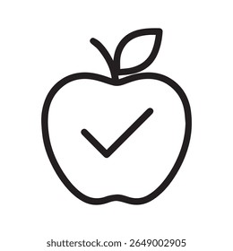 Checkmark in Apple Icon Vector