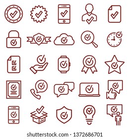checkmark, approve or confirm - minimal thin line web icon set. simple vector illustration. concept for infographic website or app.