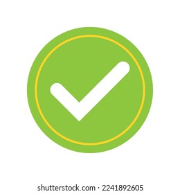 checkmark badge icon isolated design