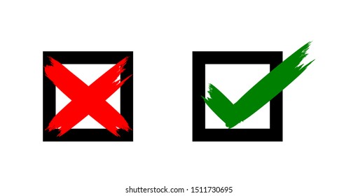 Checkmark black box on a white background